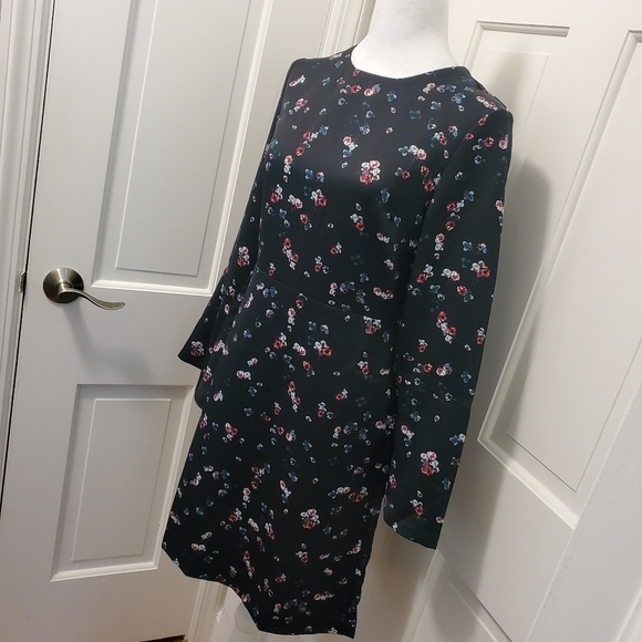 Banana Republic Floral Print Bateau Neck Open Back Dress Size 2, Cocktail Party - Picture 2 of 12